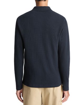 Variegated Texture Long Sleeve Polo