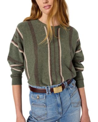Elise Striped Cashmere Crewneck Sweater