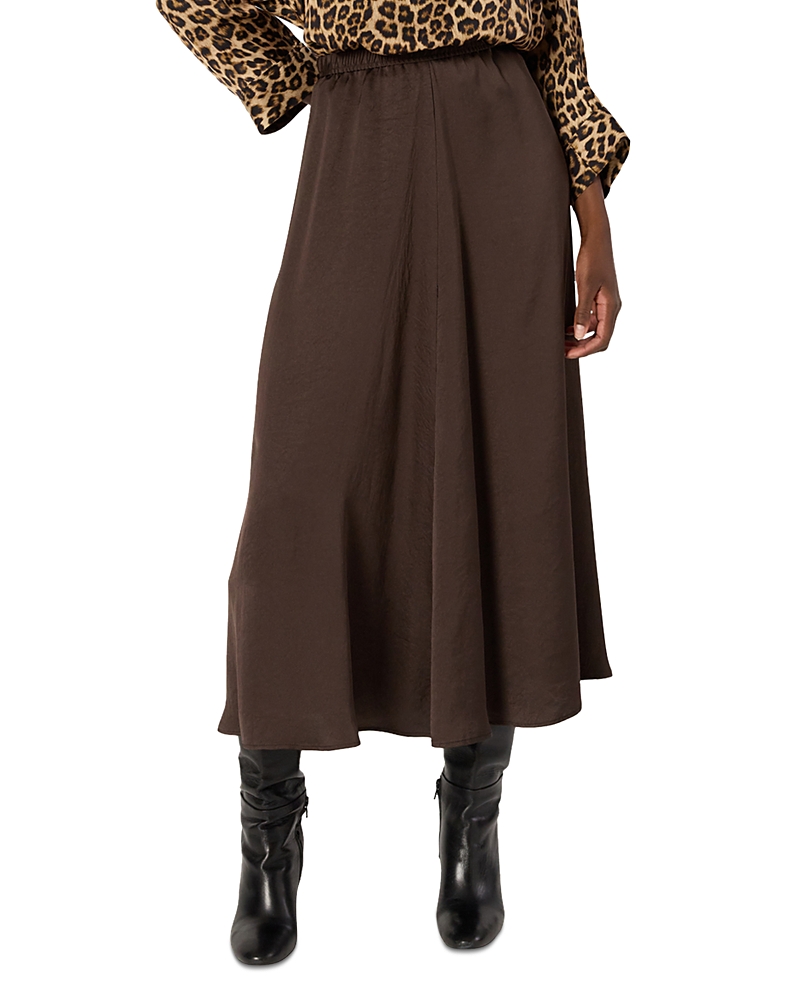 Gerard Darel Bella Midi Skirt In Brown