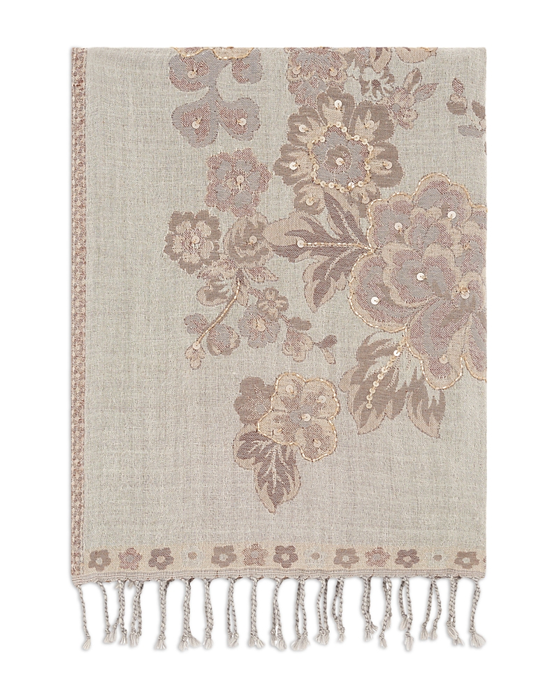Gerard Darel Rosetta Wool Scarf In Gray
