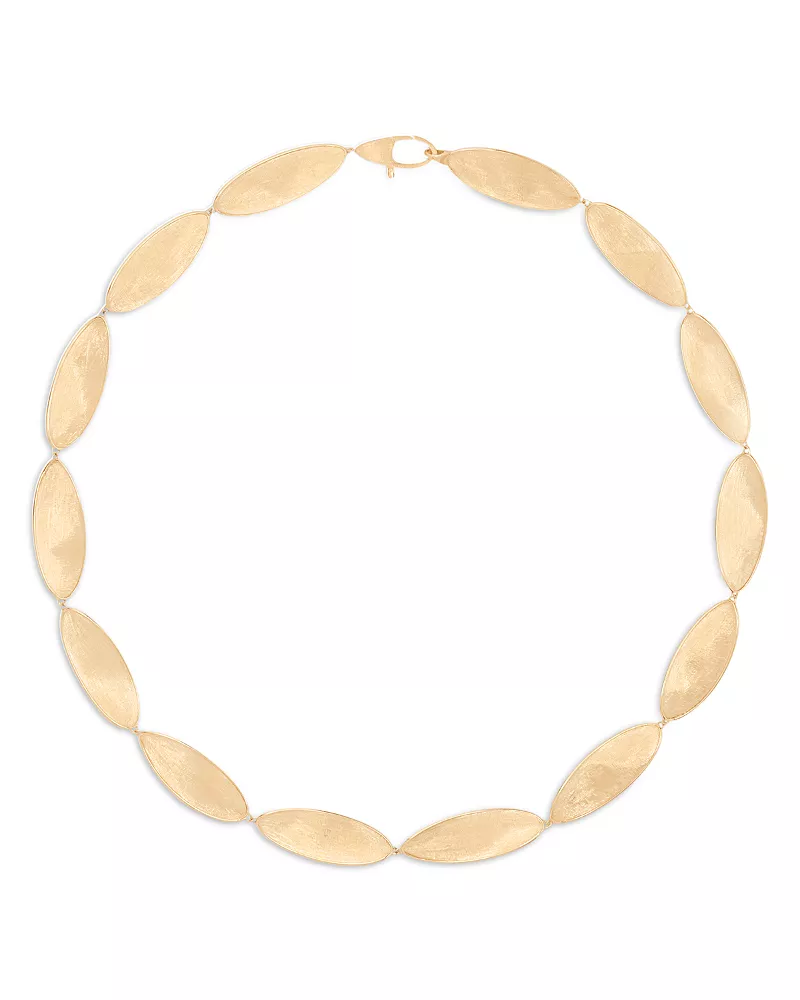 Marco Bicego 18K Yellow Gold Lunaria Twist Textured Link Collar Necklace, 17.75