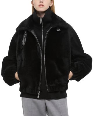 Reversible Shearling Bomber Jacket