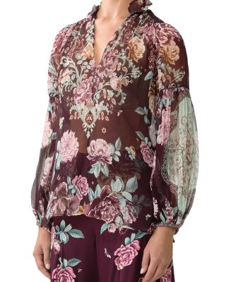 Floral Print Silk Blouse