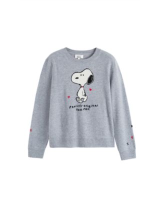  Women's Wool Cashmere Peanuts Original Sweater
