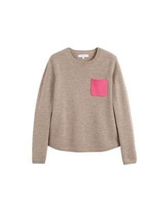  Women's Wool Cashmere One Pocket Sweater