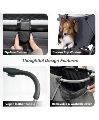  Maxi Deep Carriage with Puncture Free Rubber Wheels, Lightweight and Collapsible Pet Stroller