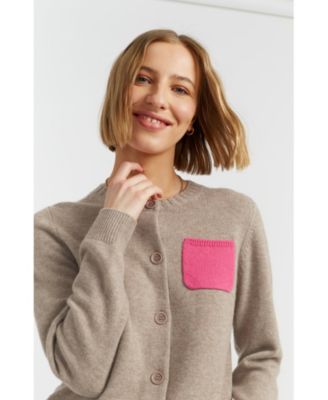  Women's Wool Cashmere Contract Pocket Cardigan