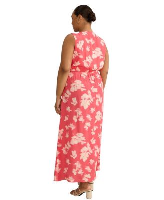 Floral Midi Dress with Neck Scarf