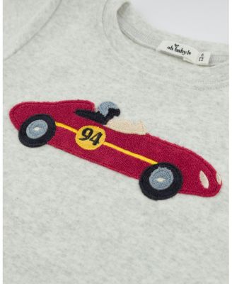 Boys' Raw Edge Slub Racecar Applique Tee - Baby
