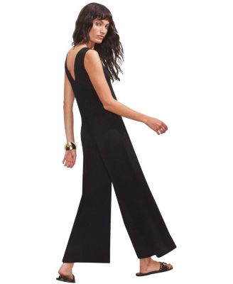 Jersey Sleeveless V-Neck Jumpsuit