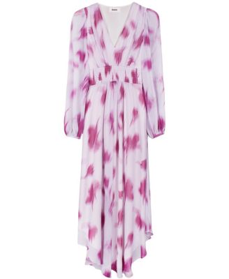 Anya Blurred Floral Smock Waist Dress