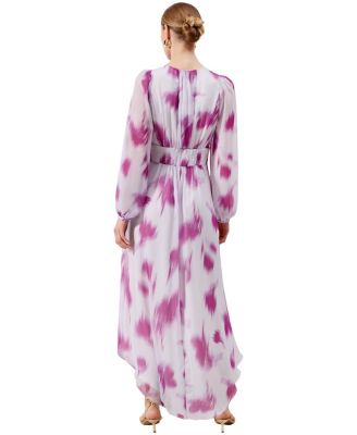 Anya Blurred Floral Smock Waist Dress