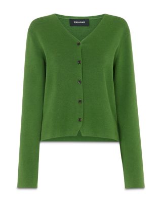 V Neck Button Front Cardigan