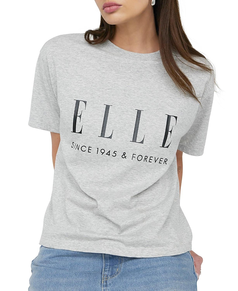 Elle Collection Get The Look Logo Printed Tee In Transparent