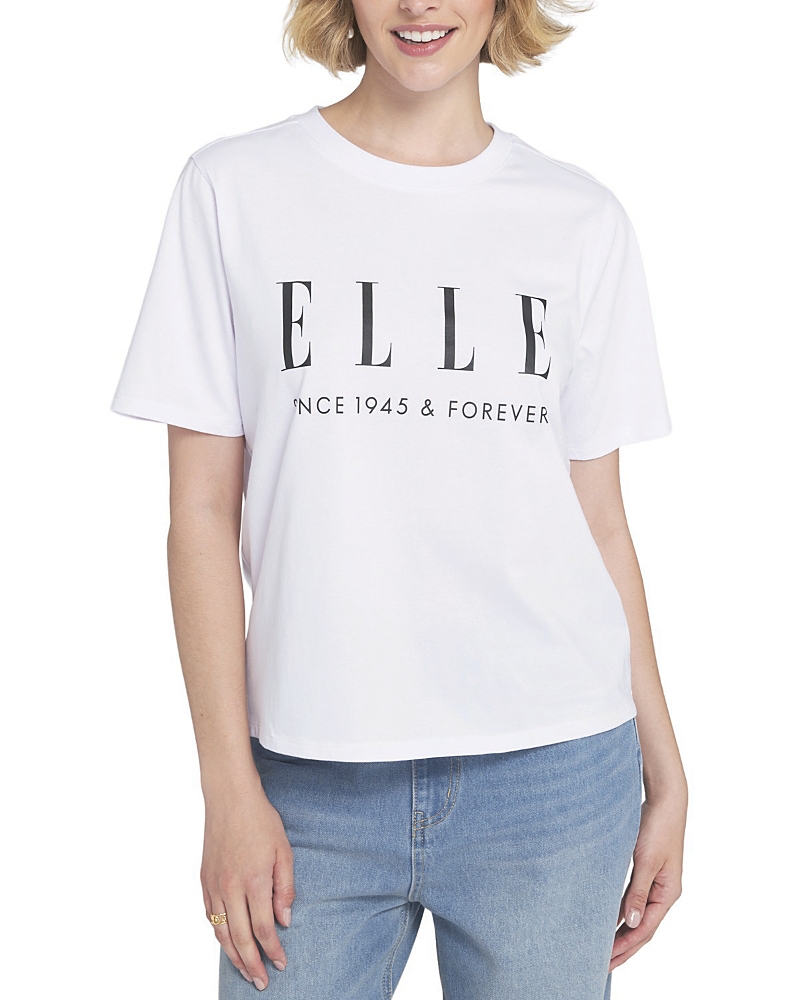 Elle Collection Get The Look Logo Printed Tee In White