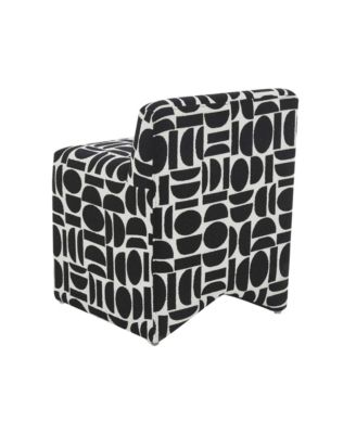  Pippa Geometric Jacquard Weave Stool in Merlot