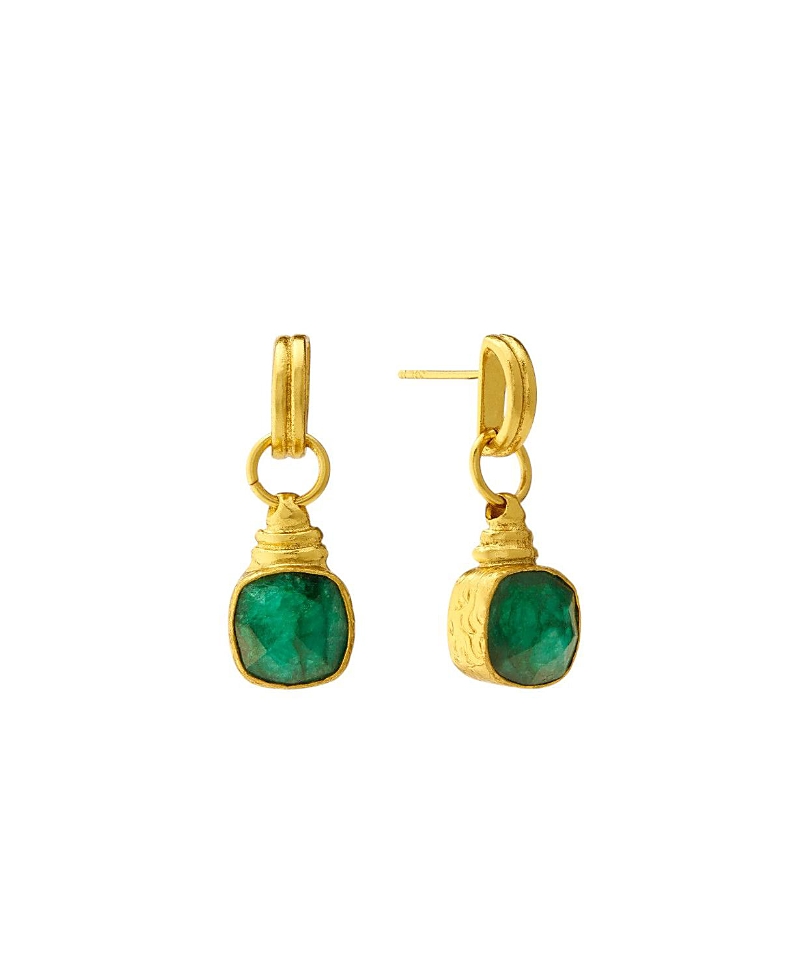 Ottoman Hands Eleanor Drop Stud Earrings In Gold