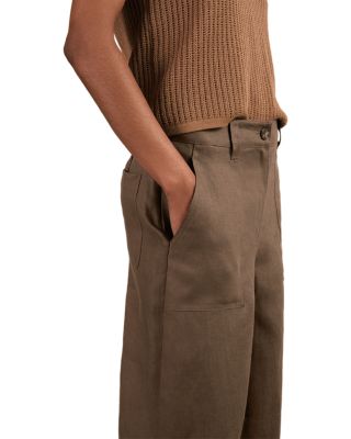 Petites Ashby Linen Wide Leg Pants