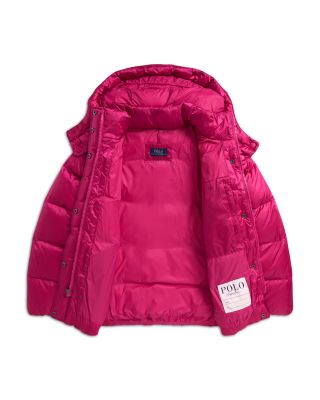 Girls' Metallic Down Hooded Jacket - Big Kid