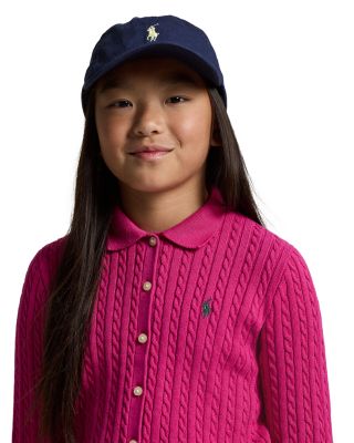 Girls' Cotton Polo Cardigan & Skirt Set - Big Kid