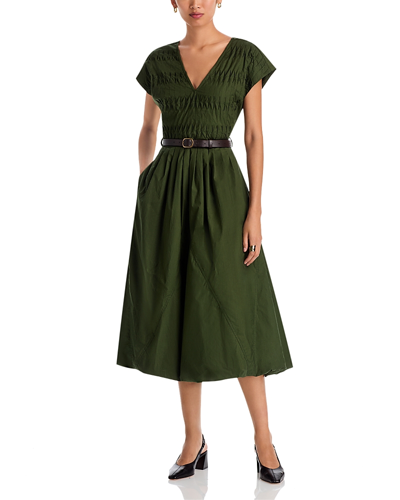 Sea Sullivan Sportswear Belted Bubble Dress In Green