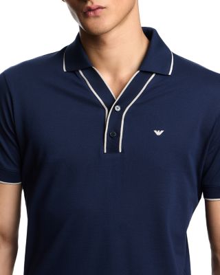 Contrast Edges Piqu&eacute; Polo Shirt