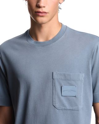 Jersey Tee With Leather Logo Patch