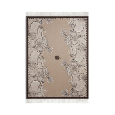 Bloom Floral Jacquard Wool Throw