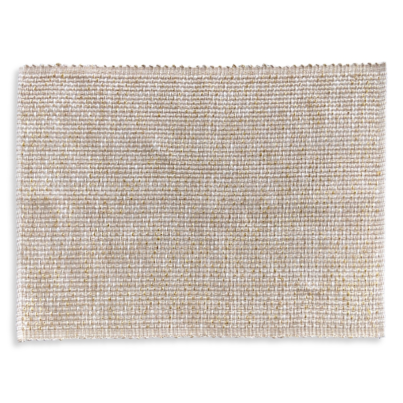 Aman Imports Ivory Rib Placemat With Gold Lurex In Multi