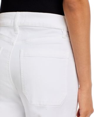 Le Slim Palazzo High Rise Wide Leg Jeans in White