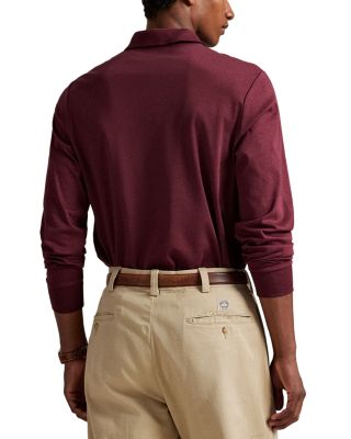 Classic Fit Soft Cotton Long-Sleeve Polo Shirt