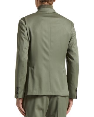 Solid Regular Fit Double Breasted Suit Jacket