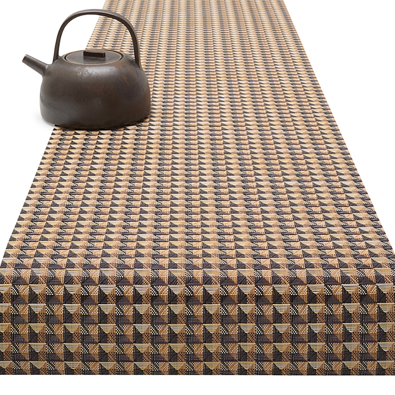 Chilewich Crane Table Runner, 72 X 16 In Brown