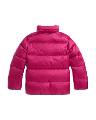 Girls' Metallic Down Hooded Jacket - Big Kid