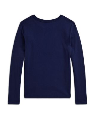 Girls&#39; Dog Print Cotton Long Sleeve Tee - Big Kid