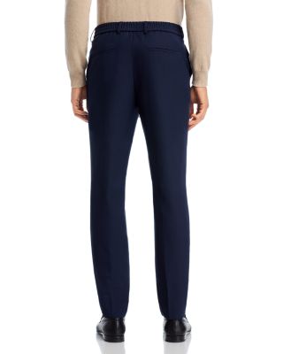 Perin Performance Wool Tapered Fit Pants with Elasticated Waistband