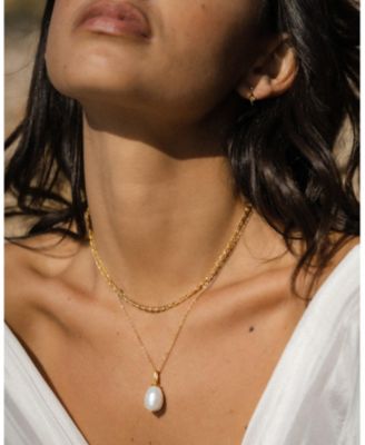 Thea Snake Chain Necklace with T-Bar