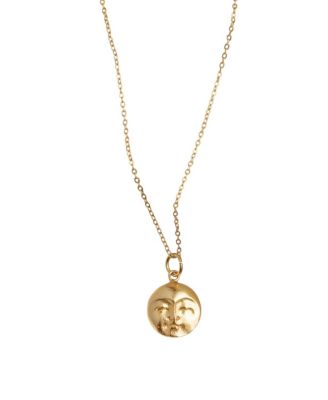 Moon Face Pendant Necklace