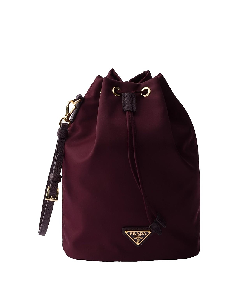 Prada Re-nylon Pouch In Burgundy