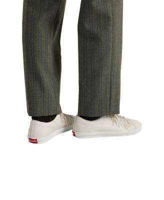  Men's Aged-Effect Leather Sneakers