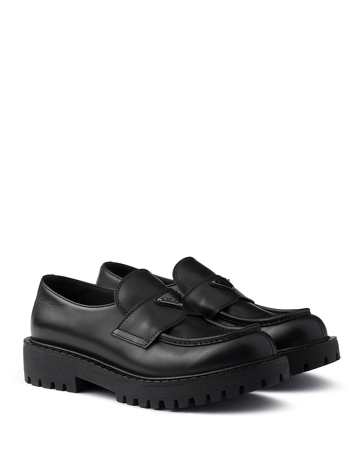 Prada Men's Brushed Leather Loafers