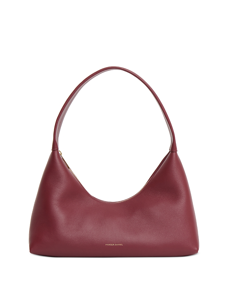 Mansur Gavriel Candy Baguette Leather Shoulder Bag In Burgundy