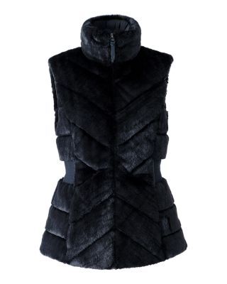 Twiggy Faux Fur Quilted Down Vest