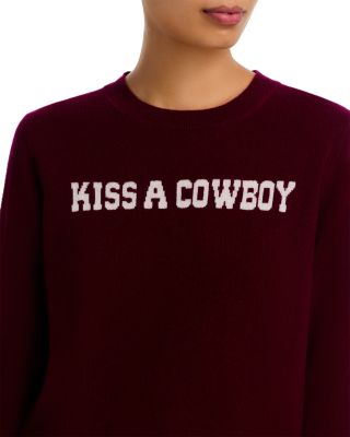 Kiss A Cowboy Cashmere Crewneck Sweater
