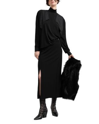 Side Slit Midi Skirt