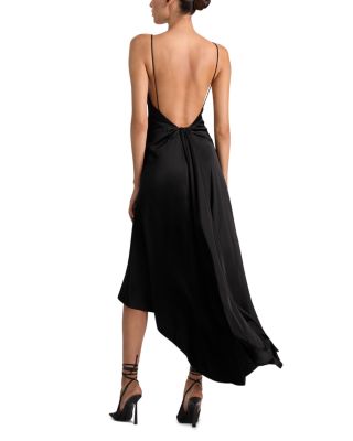 Luciana Deep V Asymmetrical Dress
