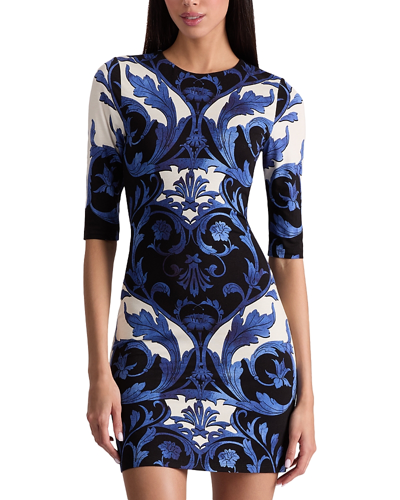 Alice And Olivia Delora Fitted Dress In Multi