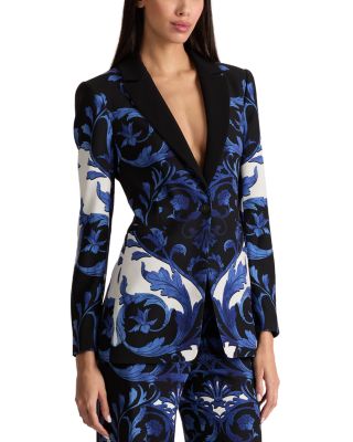 Breann Fitted Long Printed Blazer