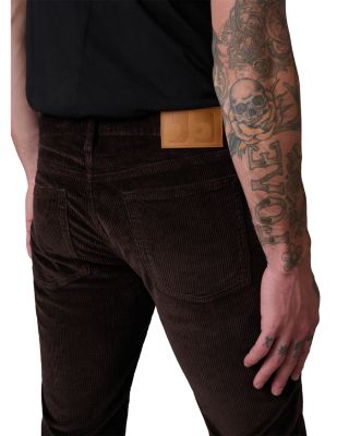 The Brixton Slim Straight Fit Corduroy Pants in Wren Brown