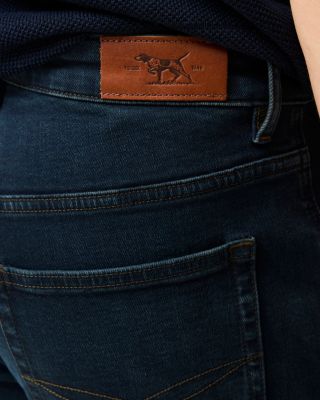 Linden Relaxed Fit Italian Denim Jeans in Blue Black